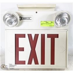 EMERGENCY LIGHT WITH EXIT SIGN. ON CHOICE