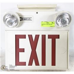 EMERGENCY LIGHT WITH EXIT SIGN. ON CHOICE