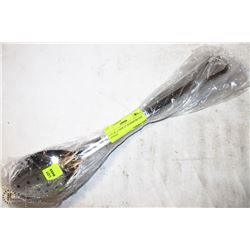 LOT OF 12 NEW 15" SS PERFORATED SPOONS