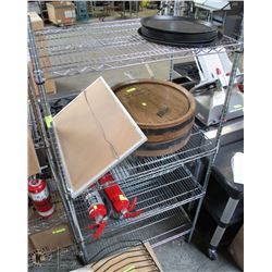 NEW FOUR TIER CHROME WIRE SHELVING UNIT