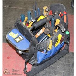 BLUE/BLACK POWER FIST TOOL BAG WITH TOOLS