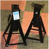 Image 1 : SET OF 2 BLACK 4000LBS CAP. JACK STANDS