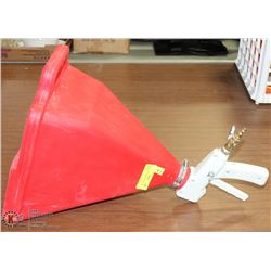 STIPPLE GUN WITH RED PLASTIC HOPPER