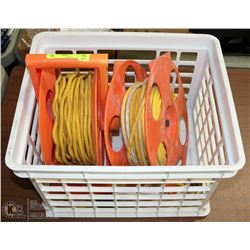 2 SPOOLS WITH EXTENSION CORDS