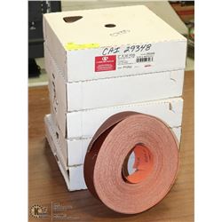 LOT OF 5- 2"X50 YARD CARBORUNDUM SANDING ROLLS