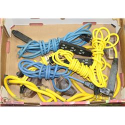 FLAT OF ASSORTED EXTENSION CORDS