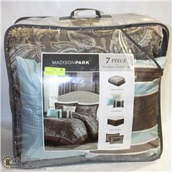 MADISON PARK 7PC ELSA QUEEN COMFORTER SET