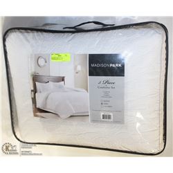 MADISON PARK 5PC KING COMFORTER SET,WHITE