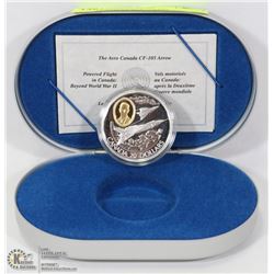 AVRO CANADA CF-105 $20 CANADIAN 1 TROY OUNCE