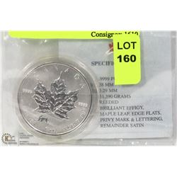 1998 CANADA .999 FINE SILVER TIGER PRIVY