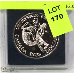 RCM 1983 UNIVERSIADE EDMONTON SILVER DOLLAR.