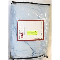 TRIBECA LIVING FLANNEL QUEEN FLAT SHEET ONLY ,