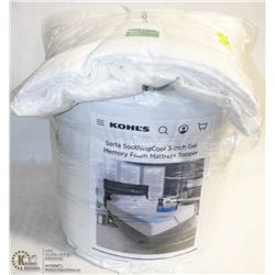 SERTA 3" GEL MEMORY MATTRESS TOPPER KING