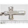 Image 2 : 12) STAINLESS STEEL DIAMOND CROSS PENDANT