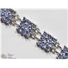 Image 1 : 19) STERLING SILVER TANZANITE BRACELET