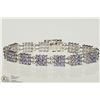 Image 2 : 19) STERLING SILVER TANZANITE BRACELET