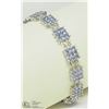 Image 3 : 19) STERLING SILVER TANZANITE BRACELET