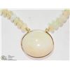 Image 1 : 20) 14KT YELLOW GOLD MULTI-OPAL 17" NECKLACE