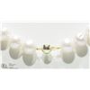 Image 3 : 25) 14KT Y. GOLD CLASP FRESHWATER PEARL NECKLACE