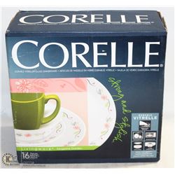 CORELLE 16PC TANGERINE GARDEN DINNERWARE SET