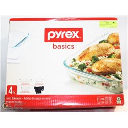 PYREX BASICS 4PC GLASS BAKEWARE