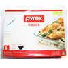Image 1 : PYREX BASICS 4PC GLASS BAKEWARE