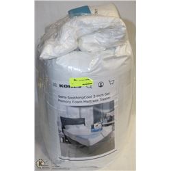NEW SERTA FULL/QUEEN 3" GEL MEMORY FOAM TOPPER