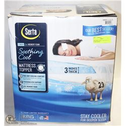 NEW SERTA KING 3" GEL MEMORY FOAM TOPPER