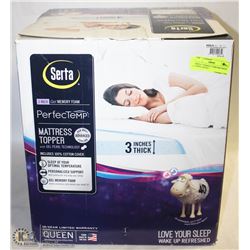 SERTA 3" PERFECT TEMP MATTRESS TOPPER ,QUEEN