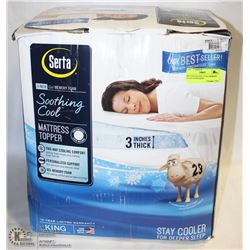 NEW SERTA COOL 3" GEL MEMORY FOAM TOPPER,KING