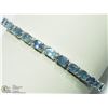 Image 1 : 27) STERLING SILVER SAPPHIRE TENNIS BRACELET