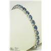 Image 2 : 27) STERLING SILVER SAPPHIRE TENNIS BRACELET
