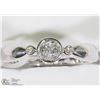 Image 1 : 30) 10KT WHITE GOLD DIAMOND RING