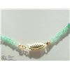 Image 3 : 31) 14KT YELLOW GOLD GEMSTONE BEAD NECKLACE