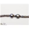 Image 2 : 34) 58" DARK GREEN-GRAY-BLUE PEARL NECKLACE