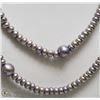 Image 4 : 34) 58" DARK GREEN-GRAY-BLUE PEARL NECKLACE