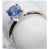 Image 2 : 35) 14KT WHITE GOLD TANZANITE SOLITAIRE RING