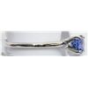 Image 3 : 35) 14KT WHITE GOLD TANZANITE SOLITAIRE RING