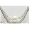 Image 1 : 39) ST.SILVER MOONSTONE FRESHWATER PEARL NECKLACE