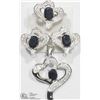 Image 1 : 42) 4PC STERLING SILVER SAPPHIRE SET