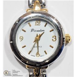 50) PICADOR WHITE DIAL, TWO-TONE STAINLESS STEEL