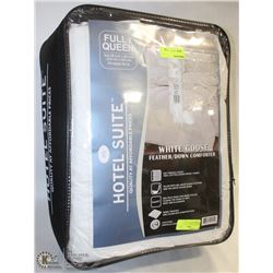 HOTEL SUITE WHITE GOOSE FEATHER COMFORTER,QUEEN