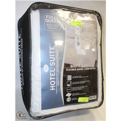 HOTEL SUITE WHITE GOOSE FEATHER COMFORTER,QUEEN