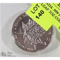 1996 CANADA .999 FINE SILVER MAPLE LEAF 1OZ COIN