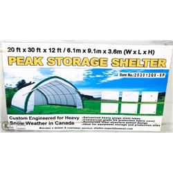 20FT X 30FT X 12FT PEAK CEILING STORAGE BUILDING