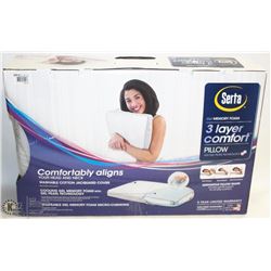 SERTA GEL MEMORY FOAM 3 LAYER PILLOW