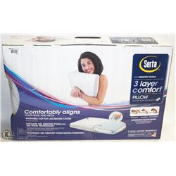 SERTA GEL MEMORY FOAM 3 LAYER PILLOW