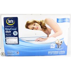 SERTA GEL MEMORY FOAM COOL DUO PILLOW