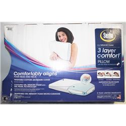 SERTA GEL MEMORY FOAM 3 LAYER PILLOW