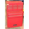 Image 1 : 2 PART RED METAL TOOL BOX